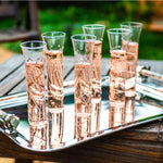 champagne flutes clear accents glass set contemporary
