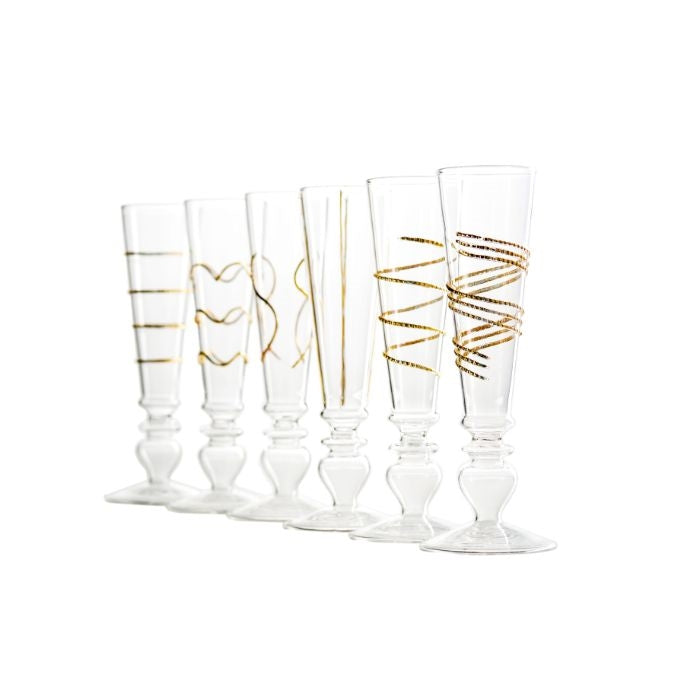 glass gold footed champagne flutes luxury