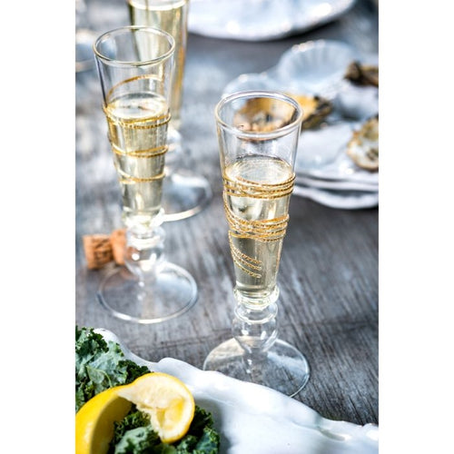 Razzle Dazzle Gold Champagne Flutes