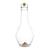 decanter glass gold ball base clear