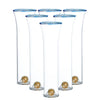 champagne glass set gold ball base blue trim