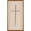 gold silver cross framed decor