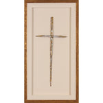 gold silver cross framed decor