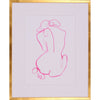 gold frame white matte glass