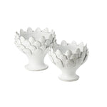 off white footed centerpiece artichoke decor