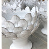 off white footed centerpiece artichoke decor