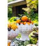 off white footed centerpiece artichoke decor