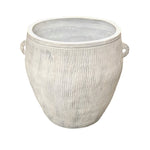 white grey oval ceramic indoor outdoor planter medium