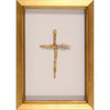gold silver cross framed decor