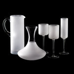 frosted wine glass set designer contemporary
