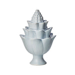 artichoke light blue tulipiere organic tulip holder ceramic