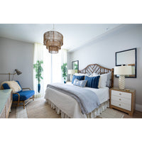 Chippendale Tortoise Finish Queen Headboard