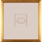 wood frame white gold foil intaglio square