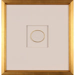 traditional white gold intaglio square wood frame