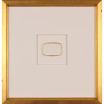 gold square traditional wood frame white foil edge
