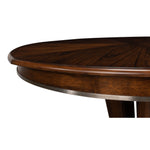 Dark wood round table