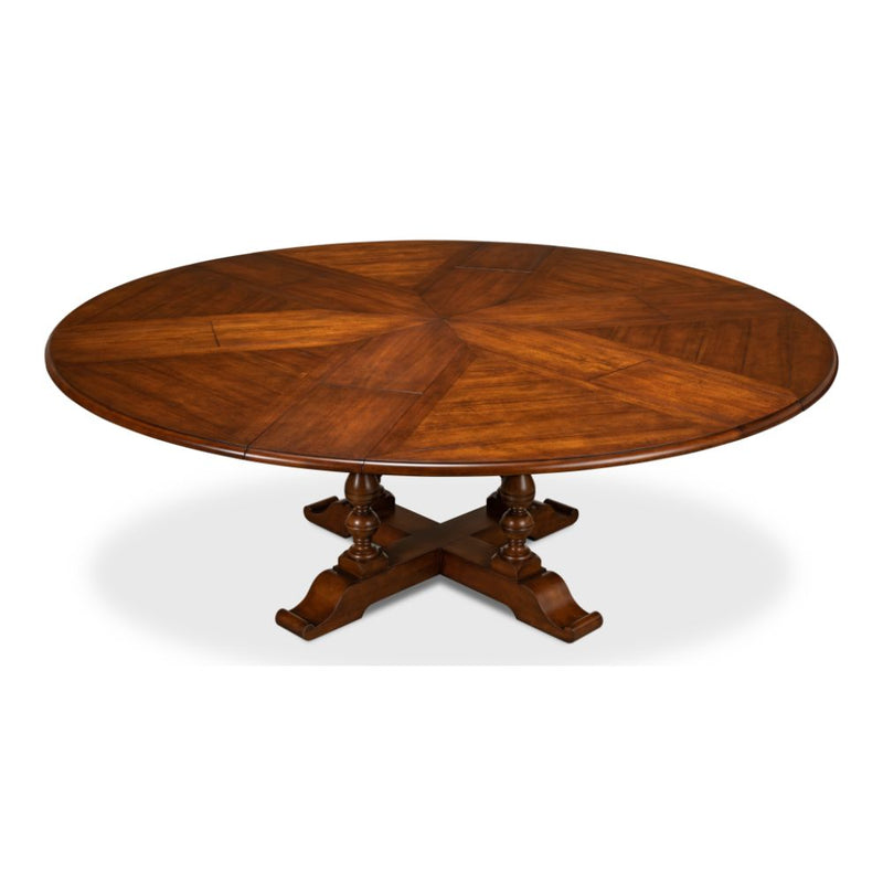 Unique medium wood round table