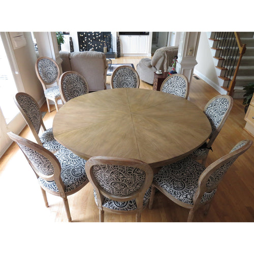 Tower Jupe Dining Table - Heather Grey Finish - Medium