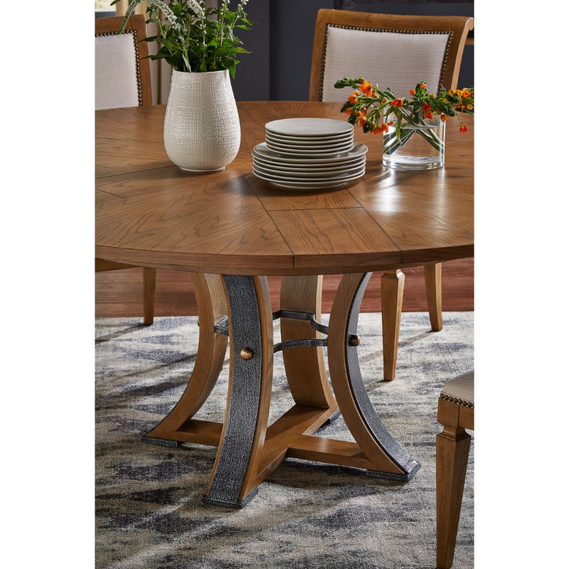 Designer Sarreid Luxurious Jupe Expanding Round Dining Room Table