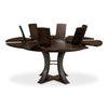 round Jupe dining table contemporary medium brown finish expandable