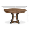 round Jupe dining table medium concave legs textured iron accents contemporary