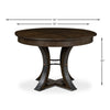 round wood dining table dark gray hammered metal expandable