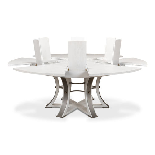 round dining table Jupe Working White contemporary 6-legs