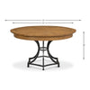 round wood dining table heather gray tan hammered metal expandable