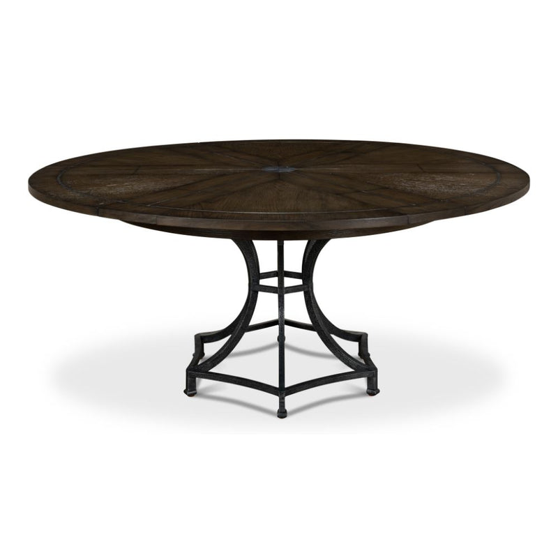Sunset Jupe Dining Table Medium - Round Grey Expandable Dining Table