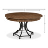 round Jupe dining table medium brown light mink finish contemporary transitional expandable