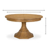 round Jupe dining table medium brown heather grey finish contemporary transitional expandable