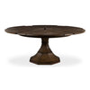 round dining table artisan grey pedestal