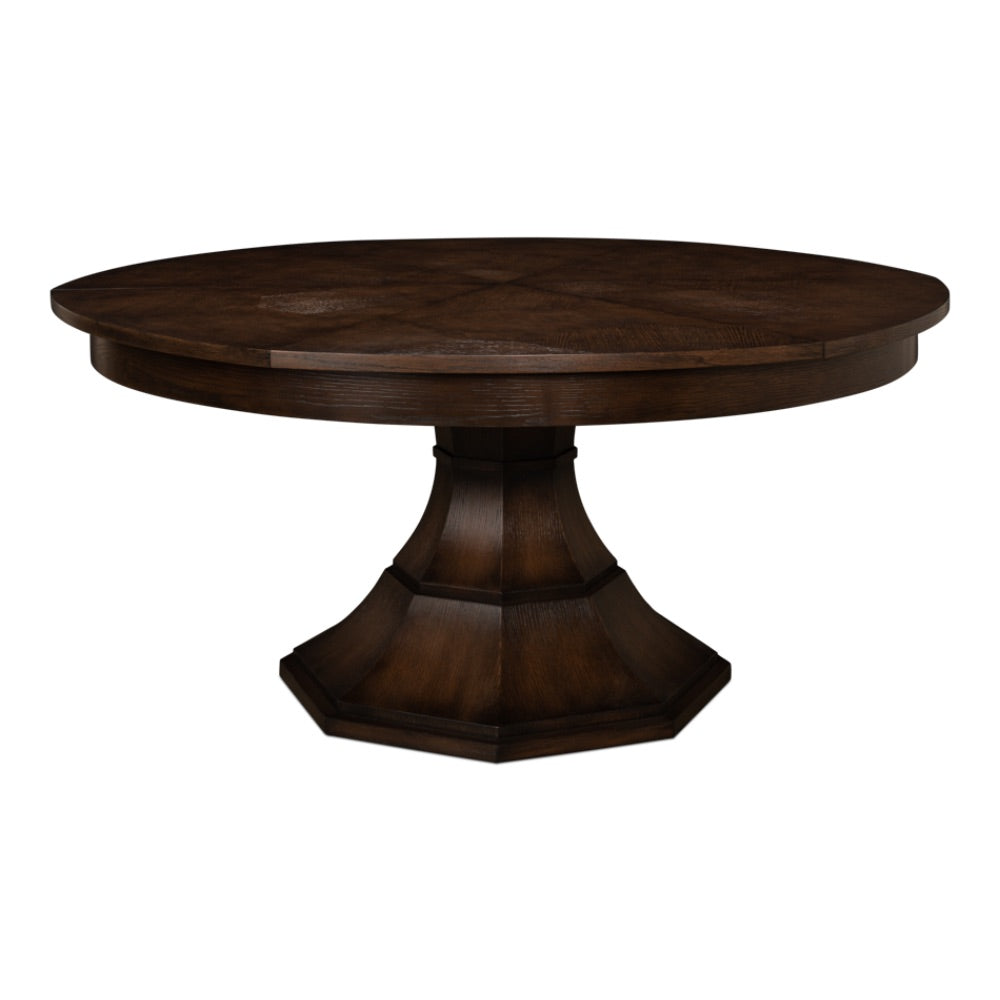 Jupe expandable dining table burnt brown oak medium