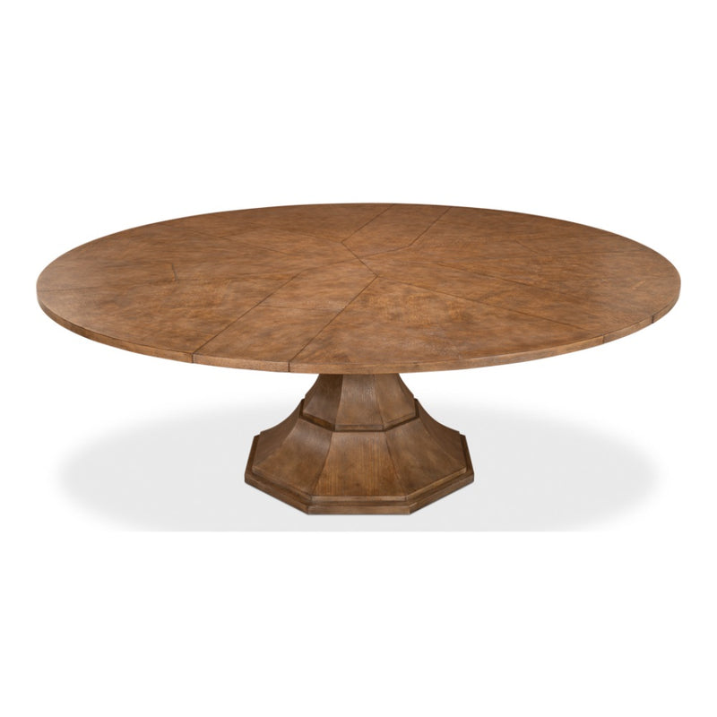 Jupe expandable dining table light mink finish medium