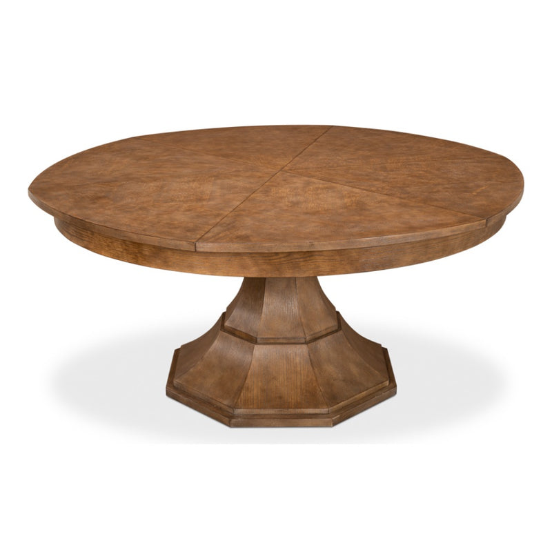 Jupe expandable dining table light mink finish medium