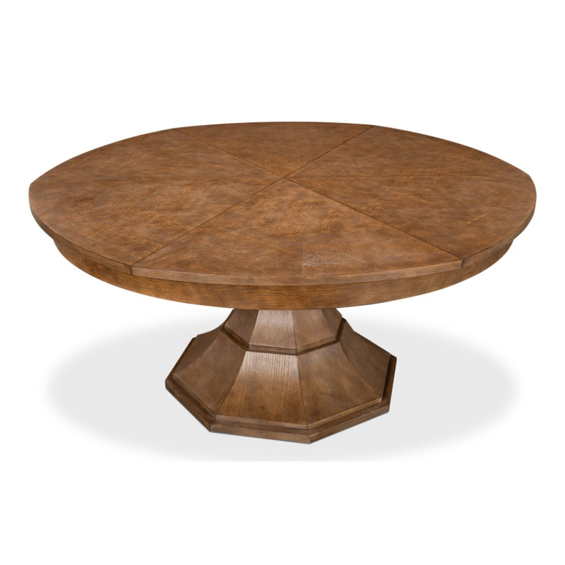 Jupe expandable dining table light mink finish medium