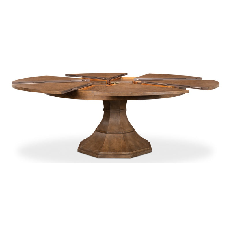 Giselle Jupe Dining Table Medium - Round Expandable Dining Table Dark