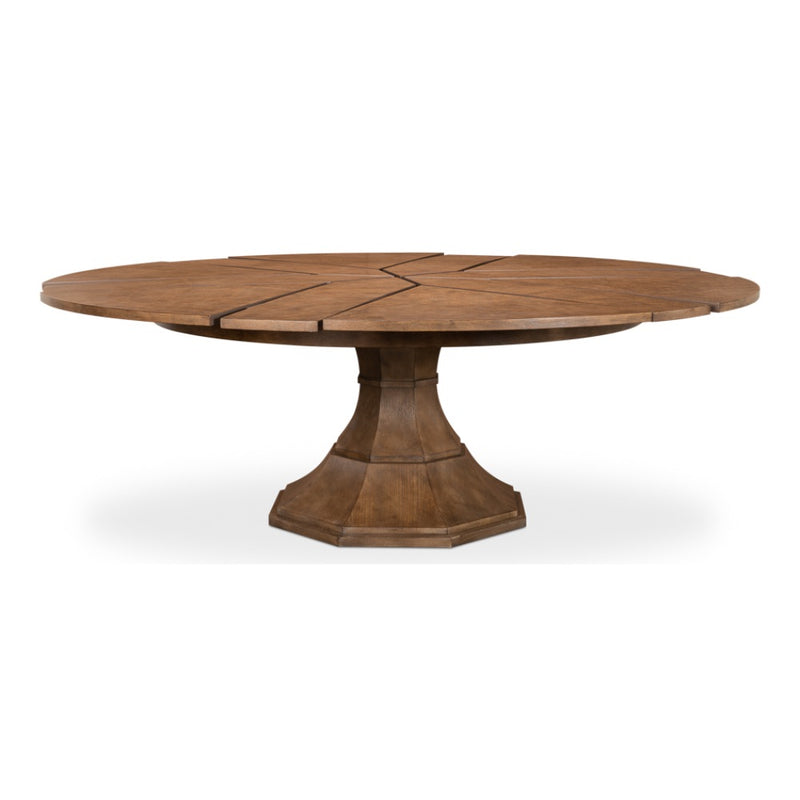 Giselle Jupe Dining Table Medium - Round Expandable Dining Table Dark