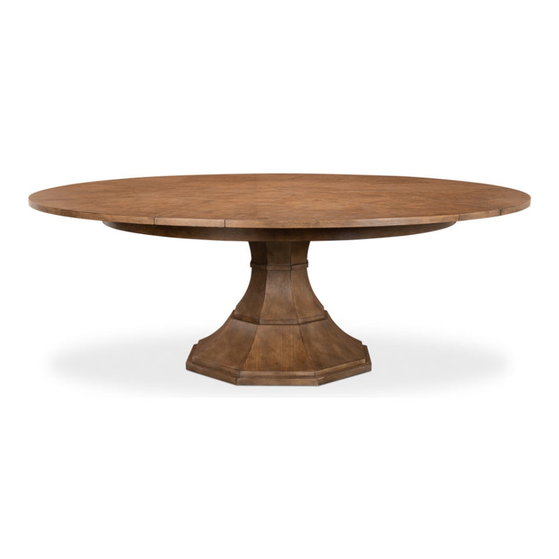 Giselle Jupe Dining Table Medium - Round Expandable Dining Table Dark