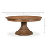 Giselle Jupe Dining Table Medium - Round Expandable Dining Table Dark