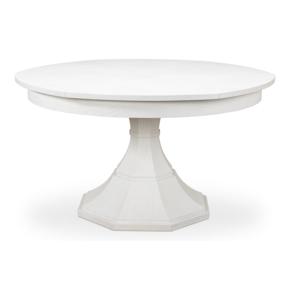 Jupe dining table working white finish octagon base medium