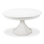 Jupe dining table working white finish octagon base medium