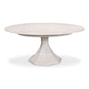 round Jupe dining table medium concave pedestal base whitewash