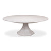 Jupe dining table whitewash finish octagon base large