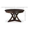 round expandable dining table artisan grey medium