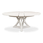 round expandable dining table working white medium