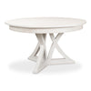 round expandable dining table working white medium