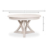 round expandable dining table whitewash medium