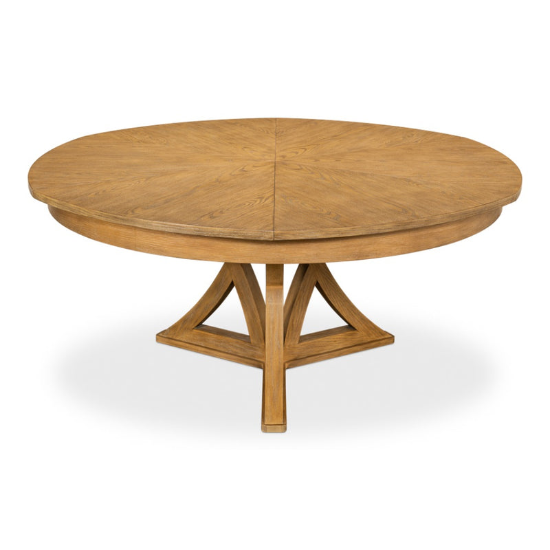 round expandable dining table heather grey large
