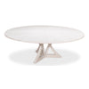 round expandable dining table whitewash white oak large